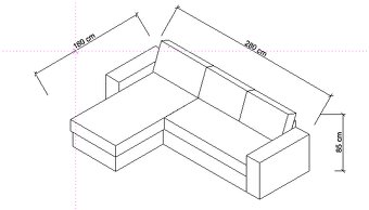 Rozkládací sedací souprava -NOVÁ - 9