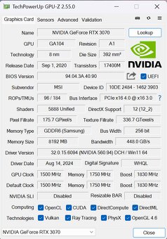 ☑️Herní PC RYZEN 7 5700X,RTX 3070,32 GB RAM,2 TB SSD - 9