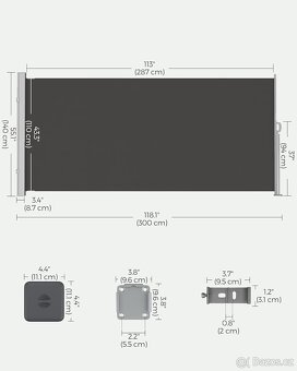 Boční markýza 140x300cm - 9