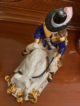 Prodám: Porcelánová figurka jezdce. Originál. Jezdec od Frie - 9