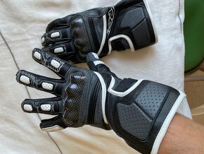 Motocyklové Rukavice RST Fulcrum černá- bílá - 9