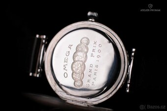 Starožitné švýcarské stříbrné hodinky OMEGA 1900 - 9