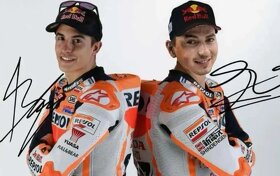 Yamaha-Pánská moto kombinéza+autogram Moto Gp - 9
