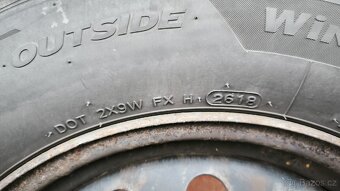 Plechové disky 5x108 R16 + zimní pneu Hankook - 9