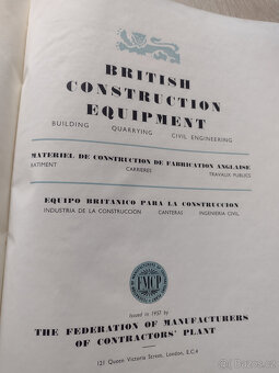 BRITSKÉ STAVEBNÍ STROJE, KATALOG, 1957 - 9