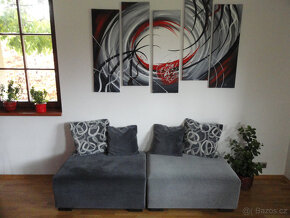 Taburet zn. Aksamite 90 x 65 cm, výška 39 cm - 9