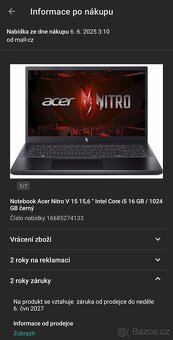 Acer Nitro V 15 Core i5 /16 GB/ RTX 4060/1024 GB (Nepoužitý) - 9