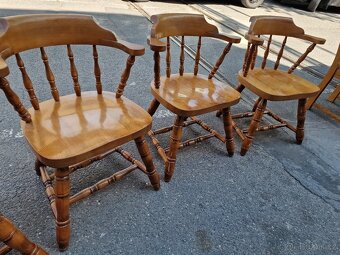 4x Selské Židle Komplet Dřevo 43x46 výška 45 cm - 9