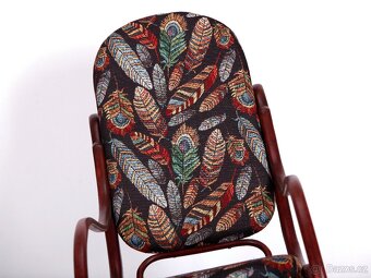 [ 4284 ] Houpací křeslo Thonet nové čalounění. - 9