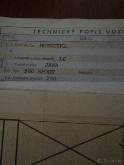 Jawa 250/590 Sport, 1966, platne doklady. - 9