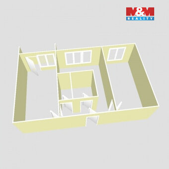 Pronájem, byt 2+1, 54 m2, Ostrava - Poruba, ul. Větrná - 9