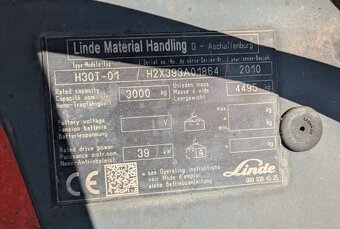 Vyskokozdvižný vozík Linde H30T-01 - 9