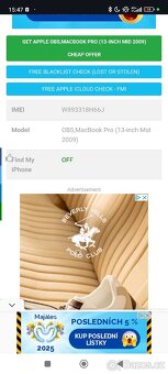 Apple Macbook Pro 2009 13" 8GB RAM nVidia - 9