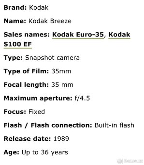 Kodak Breeze 35mm kompakt - 9