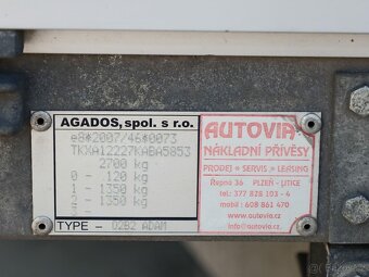 Agados ADAM 12, 2,7 TUNY, 10 PALET, TŘINÁCTIPÓLOVÁ ZÁSUVKA - 9