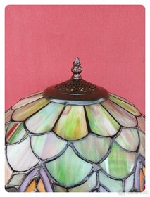 Luxusní starožitná zdobená masivní lampa tyfany - 9