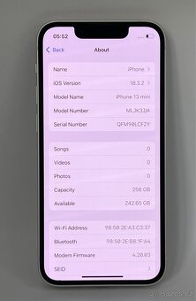 iPhone 13 mini 256GB Starlight, 100% Baterie - 9