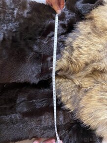 KARA Kabát z pravé kožešiny s velkým límcem - 9