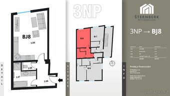 Nové 1kk ve Šternberku – moderní bydlení s parkovacím stáním - 9