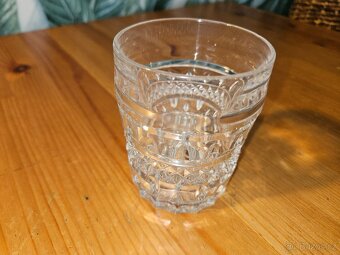 Krásná stará skleněná souprava / servis Bohemia na whisky - 9