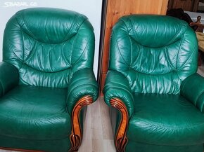 Luxusní kožená sedací souprava 3 + 1 + 1 - 9