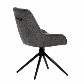 Šedá otočná jídelní židle - 9