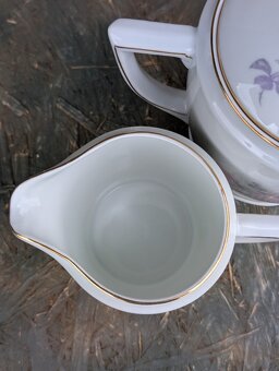 Artdeco konvice a mléčenka,Czecho-Slovakia, růže. - 9