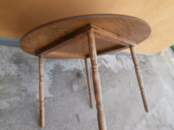 Stůl kulatý dřevěný 120 cm za 500 kč - 9