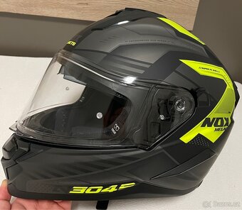 Přilba NOX N304S Carver - Černá matná (žlutá) - 9