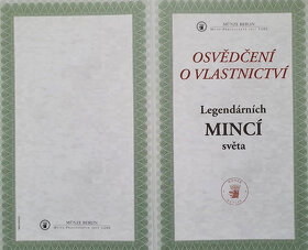 Krásná kompletní kolekce Legendární mince světa 999/1000 Ag - 9