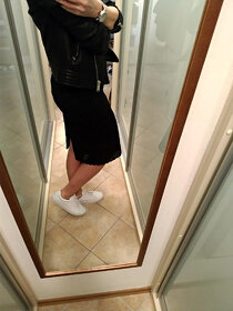 černá pouzdrová sukně s vysokým pasem Zara - 9