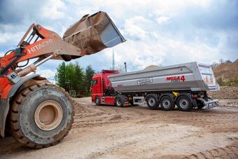 Železný,sklopný návěs,sklápěcí,sklopka HARDOX 28m3 MEGA - 9