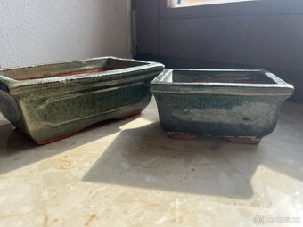 2 zelené misky na bonsai - 9