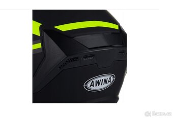 Otevřená motocyklová přilba červená, žlutá, modrá - 9