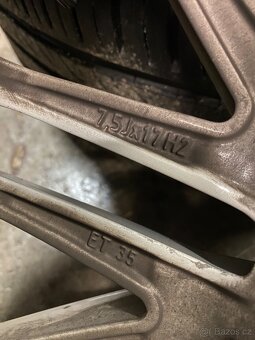 4x alu kola R17 rozteč 5x115 4x pneu Barum 225/55/R17 Y XL - 9