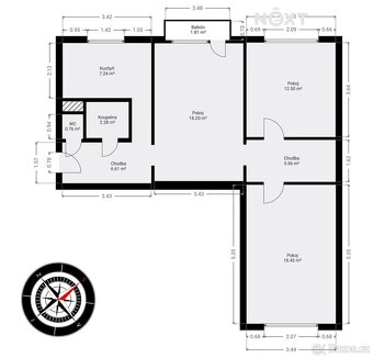 Prodej byt 3+1, 74㎡ - 9