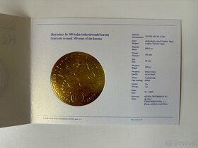 Stříbrná medaile 100 let koruny, s motivem zlaté mince - 9
