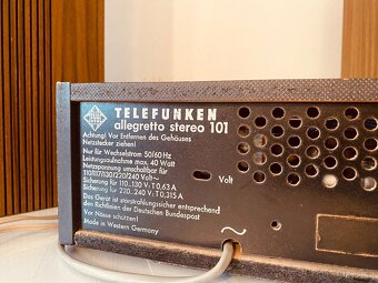 Vintage Receiver Telefunken Allegretto stereo 101, rok 1972 - 9