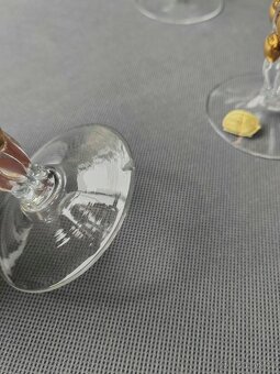 Nádherná sada skleniček na vino Zlatá Zuzana 1956-1960 - 9