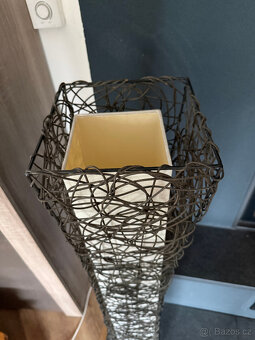 Designová stojací lampa DECO ratanová - 9