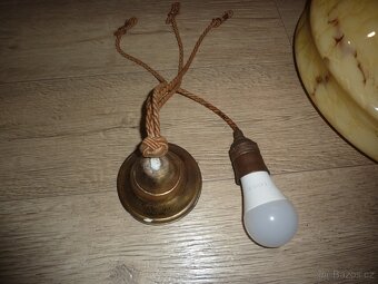 Starožitný lustr - sklo - 9