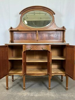 Starožitná komoda s nástavbou a zrcadlem (133023) - 9