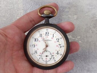 Obrovské kapesní hodinky Regulateur 67mm s průhlednou pracho - 9