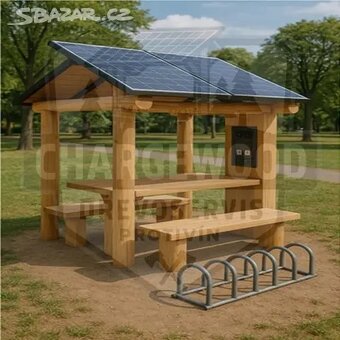 Solární odpočívadlo s nabíjením elektrokol a USB - 9
