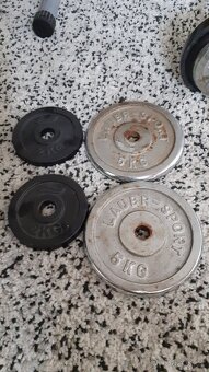 Posilovací lavice + činkový set - 9