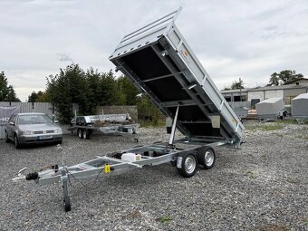 Přívěsný vozík 300x185cm,hydraulicky sklopný 3-strany,3500kg - 9