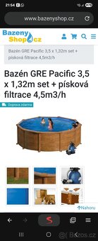 Nadzemni bazén GRE Pacifik 3.5 x 132 - 9