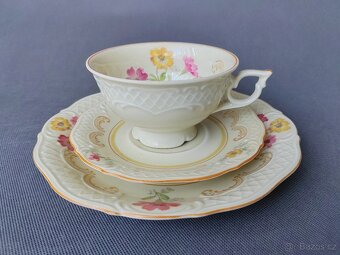Krásná porcelánová čajová sada/trio od manufaktury Karlsbad - 9