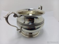 Starožitná stříbrná konvice s cukřenkou, investiční - 9