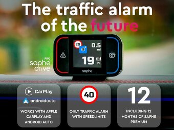 Saphe Drive Pro detektor , kamer, radarů , GPS , alarm - 9
